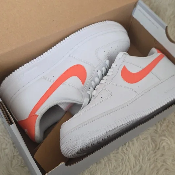 Nike Air Force 1 '07 Next Nature White Lt Wild Mango 8 NIB - Picture 4 of 10